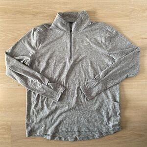 Mens Nike Gray Dri-FIT Running Quarter-Zip Size L